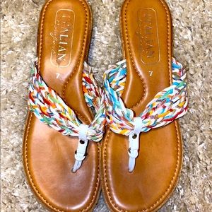 Size 7 Italian comfort sandals